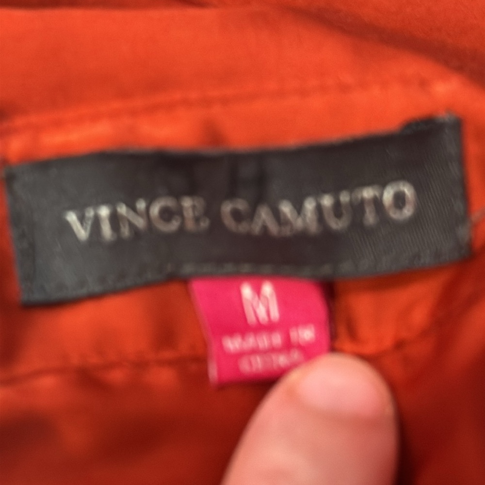 Vince Camuto V-Neck Satin Henley Blouse – Medium - Picture 6 of 7